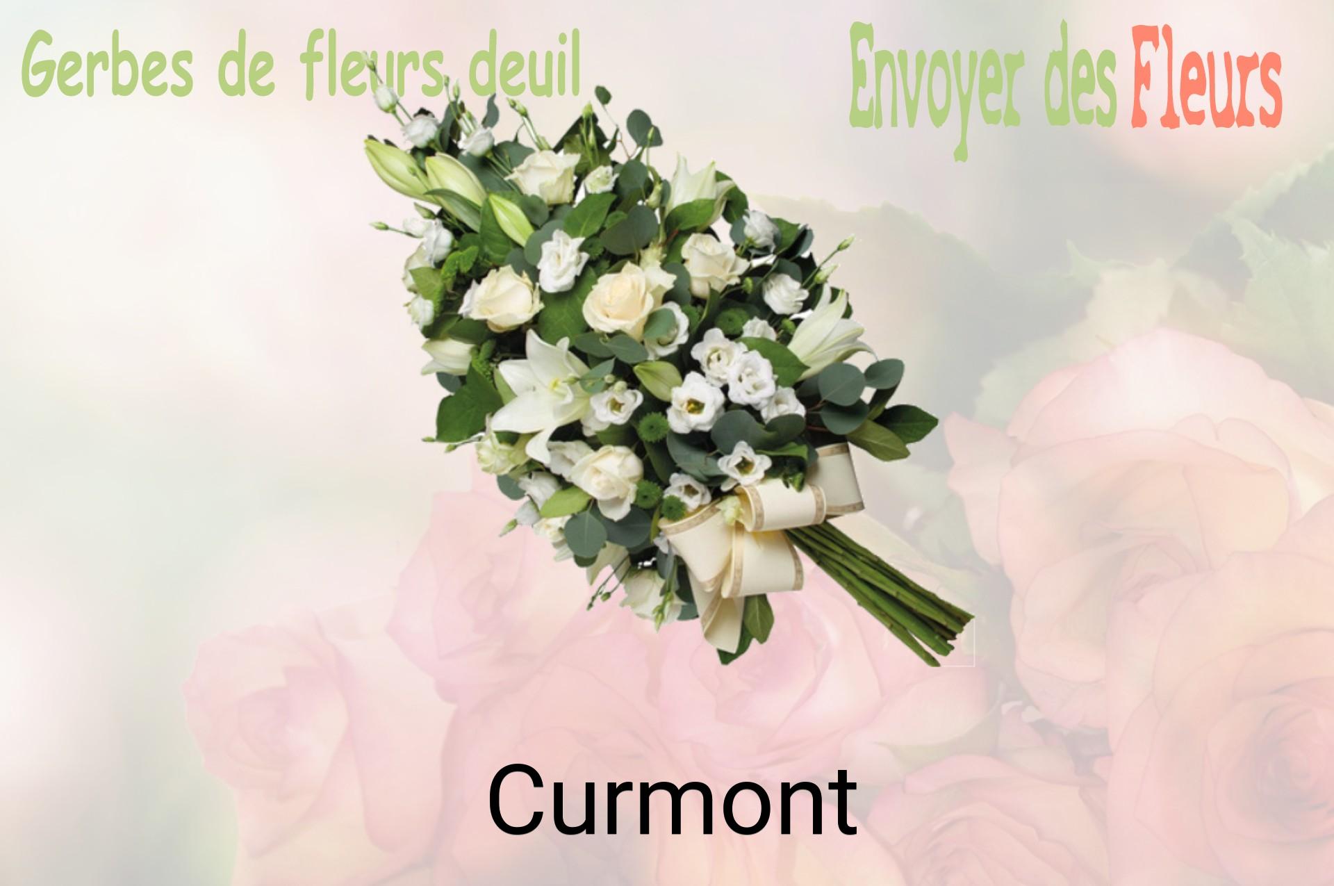Gerbe de fleurs de deuil livrée à Curmont
